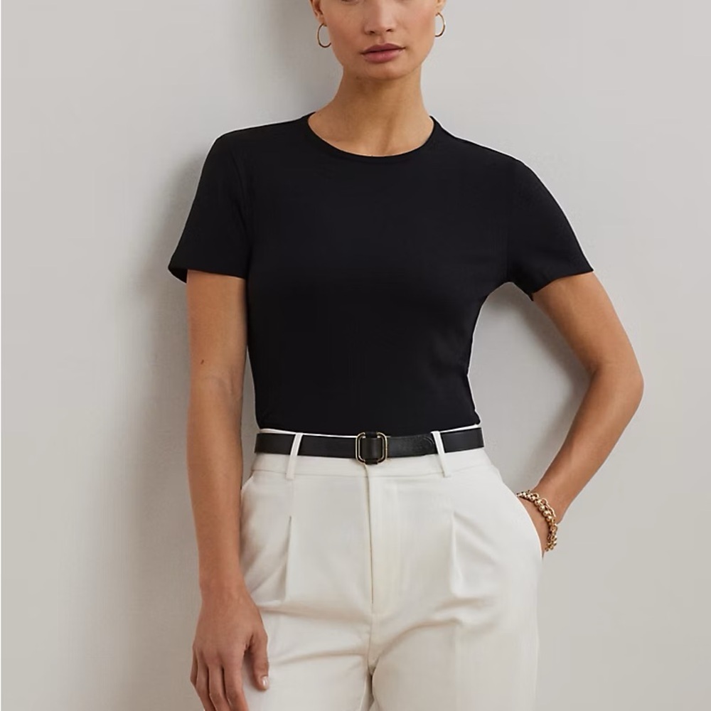 Ralph Lauren Cotton T Shirt Women’s Size 2X Top Black Casual